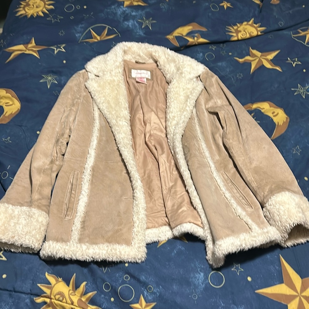 Exhilaration Sherpa jacket size Large, tan